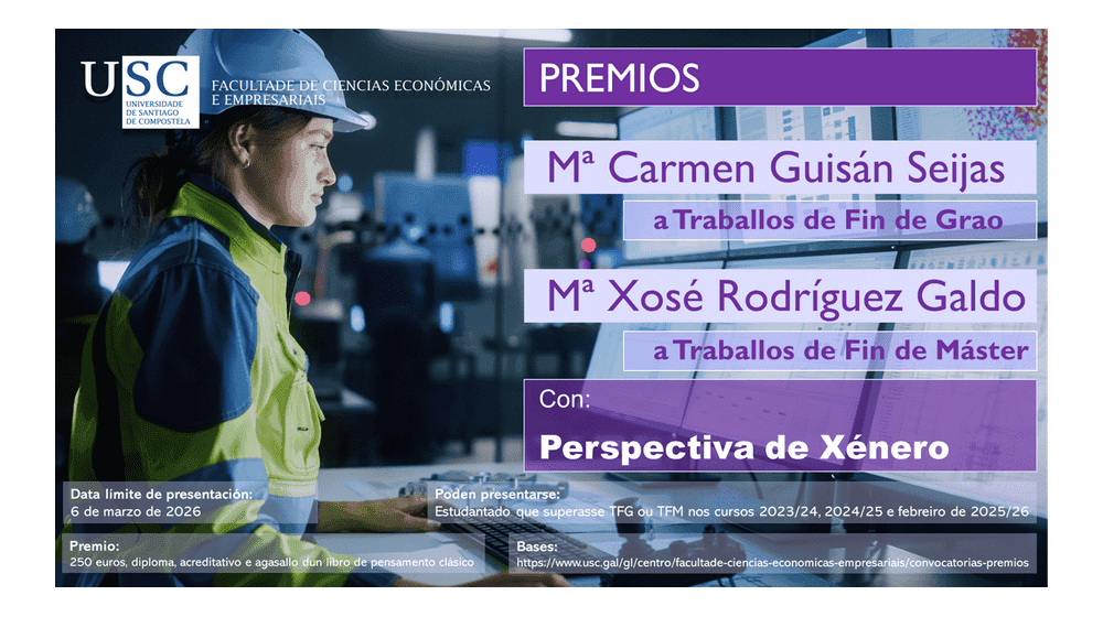 Premio María Xosé Rodríguez Galdo a la introducción de la perspectiva de género en los Trabajos Fin de Máster de la Facultad de Ciencias Económicas y Empresariales de Santiago de Compostela